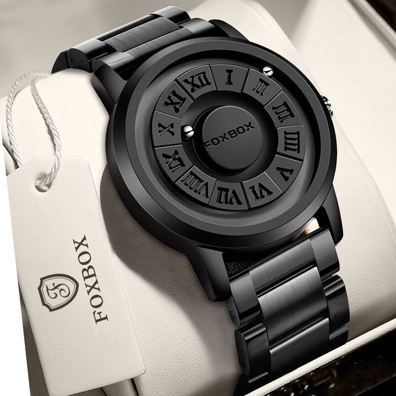 Cool Magnetic Suspension Watch Men's Black Technology Creative Personality