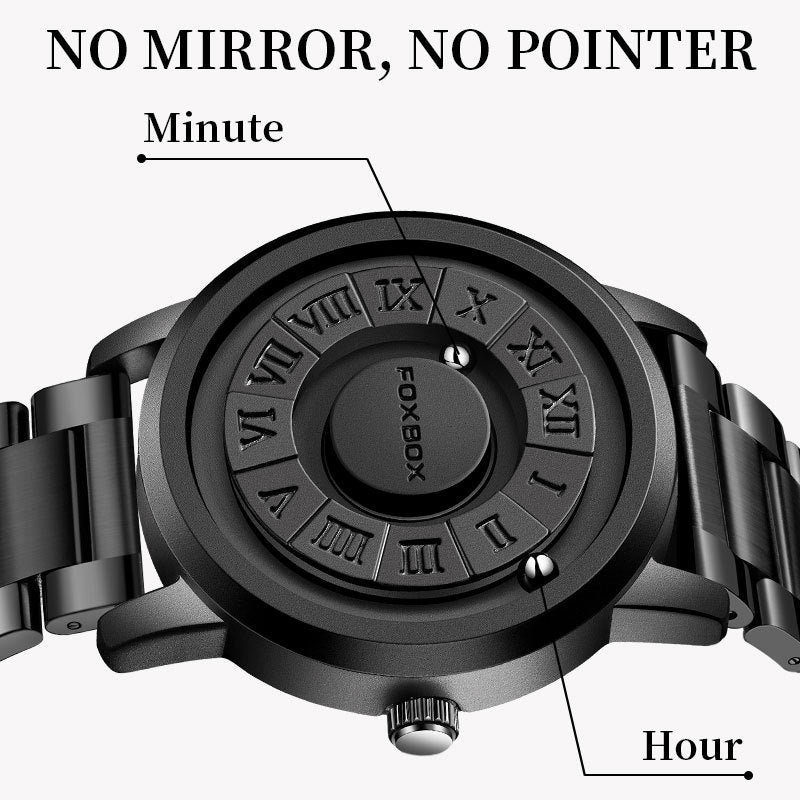 Cool Magnetic Suspension Watch Men's Black Technology Creative Personality